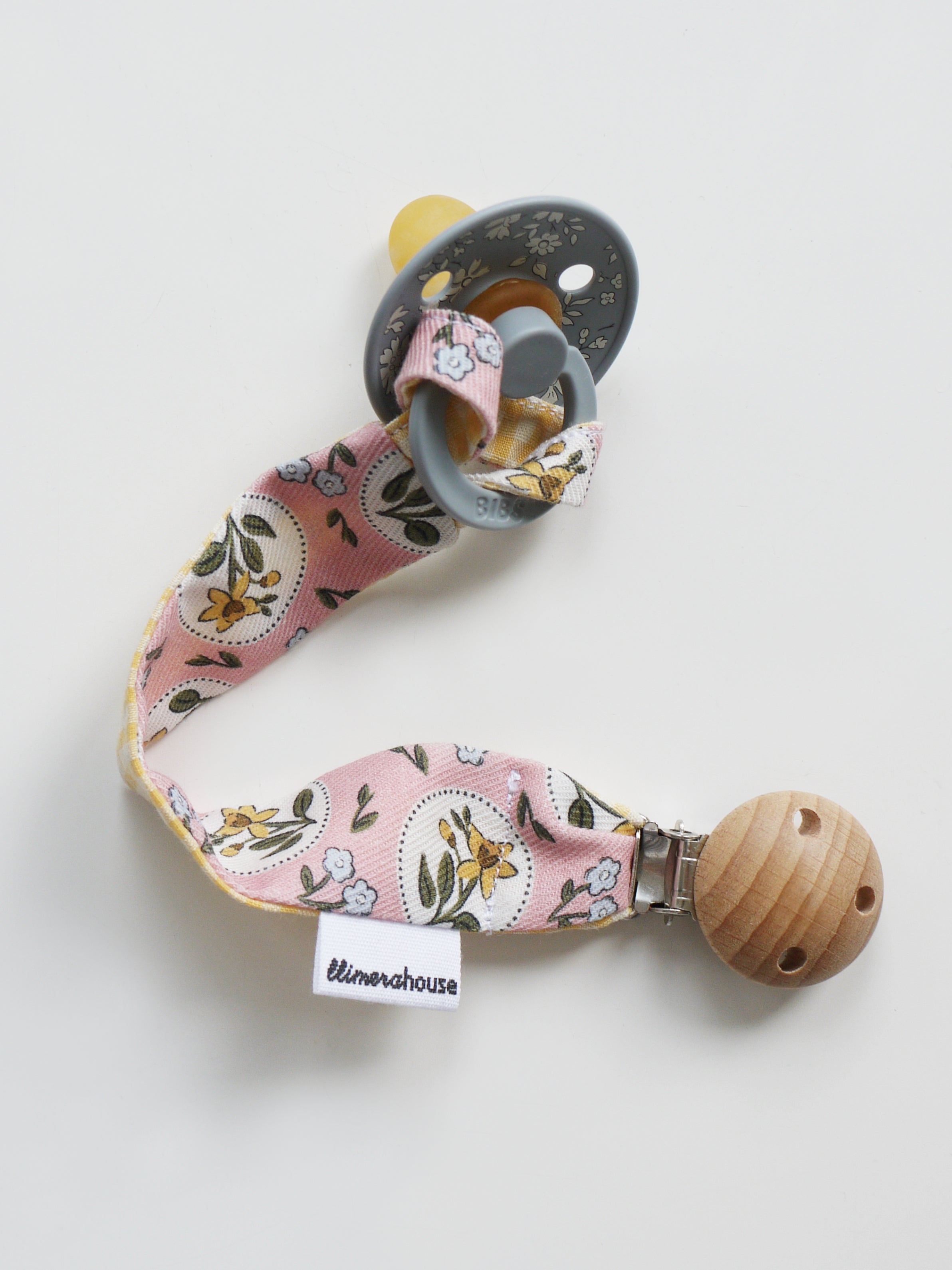 Pacifier Clip - Yellow Gingham