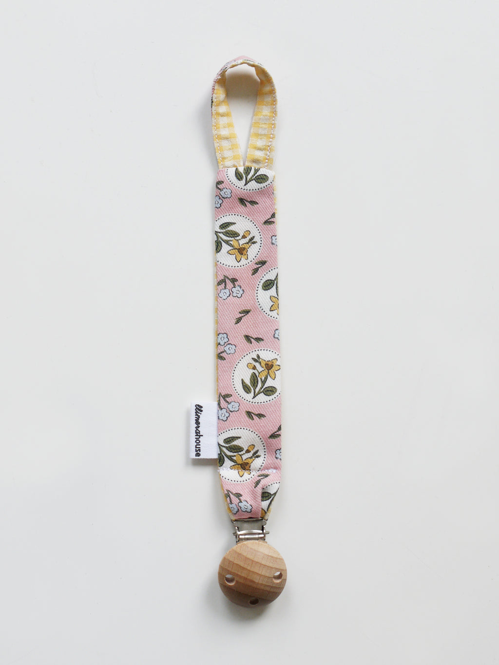 Pacifier Clip - Yellow Gingham